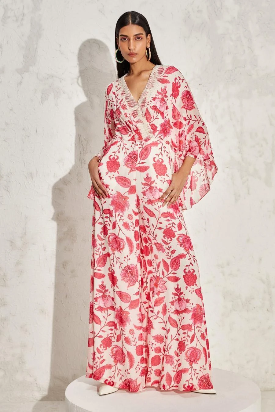 Namrata Joshipura Pink Eden Batwing Sleeve Jumpsuit 3 Namrata Joshipura Pink Eden Batwing Sleeve Jumpsuit