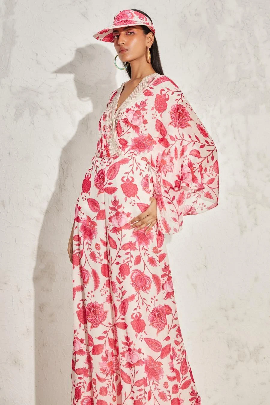 Namrata Joshipura Pink Eden Batwing Sleeve Jumpsuit 6 Namrata Joshipura Pink Eden Batwing Sleeve Jumpsuit - Image 4