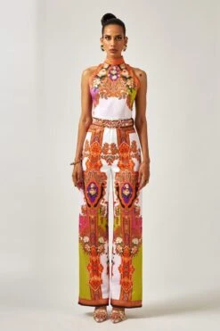 Rajdeep Ranawat Rahini Floral Halter Style Jumpsuit