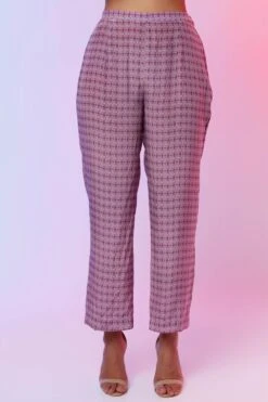 SVA Lilac Printed One Shoulder Sari & Pants -Deals Haute Togs Store 020623sa07 3
