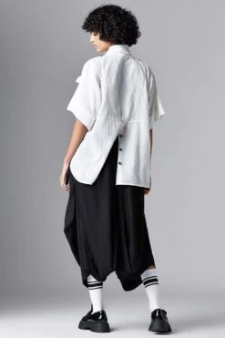 Chola White Cotton Shirt With A Detachable Scarf Collar -Deals Haute Togs Store 03052023ca08 3