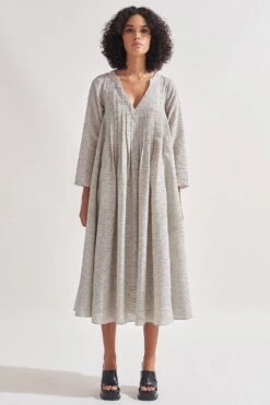 Amrich Grey Handcrafted Fio Dress