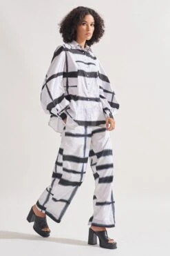 Amrich White Mel Itajime Shibori Shirt