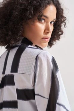 Amrich White Mel Itajime Shibori Shirt -Deals Haute Togs Store 0404amr15 12