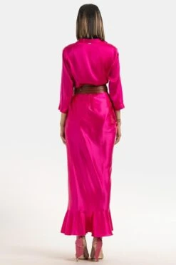 431-88 By Shweta Kapur Fuchsia Pink Ruffled Skirt -Deals Haute Togs Store 0602sk03 3 1