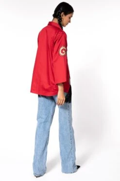 Kanika Goyal Label Red Embellished Shirt 11 Kanika Goyal Label Red Embellished Shirt -Deals Haute Togs Store 1011kgl2 5