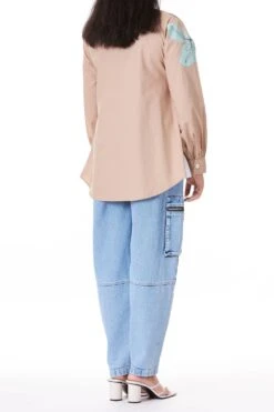 Kanika Goyal Label Beige Applique Shirt -Deals Haute Togs Store 110kg19 3