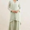 PATINE Green Hand Embroidered Chikankari Sharara Set -Deals Haute Togs Store 111pat29 1