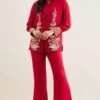 PATINE Red Gara Embroidered Top -Deals Haute Togs Store 111pat5 1