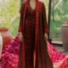 Pooja Keyur Brown Aari Embroidered Jumpsuit