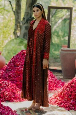 Pooja Keyur Brown Aari Embroidered Jumpsuit -Deals Haute Togs Store 111pkm6 2