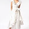 Gauri & Nainika Bubble Ivory Ruffle Wrap Dress 2 Gauri & Nainika Bubble Ivory Ruffle Wrap Dress -Deals Haute Togs Store 112gn2 1