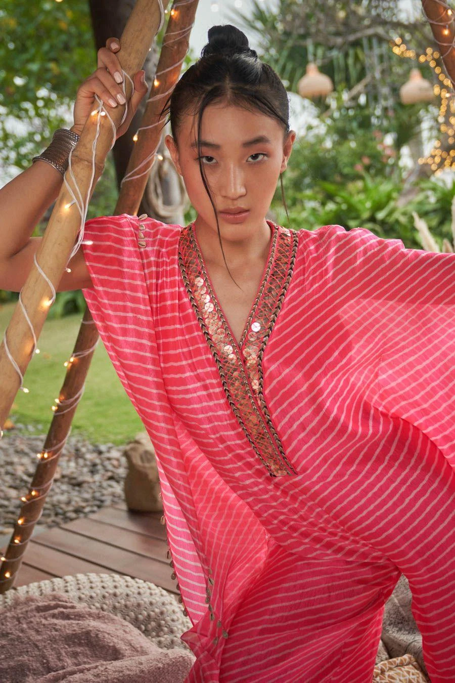 Surily G Neon Pink Embellished Jumpsuit 4 Surily G Neon Pink Embellished Jumpsuit - Image 2