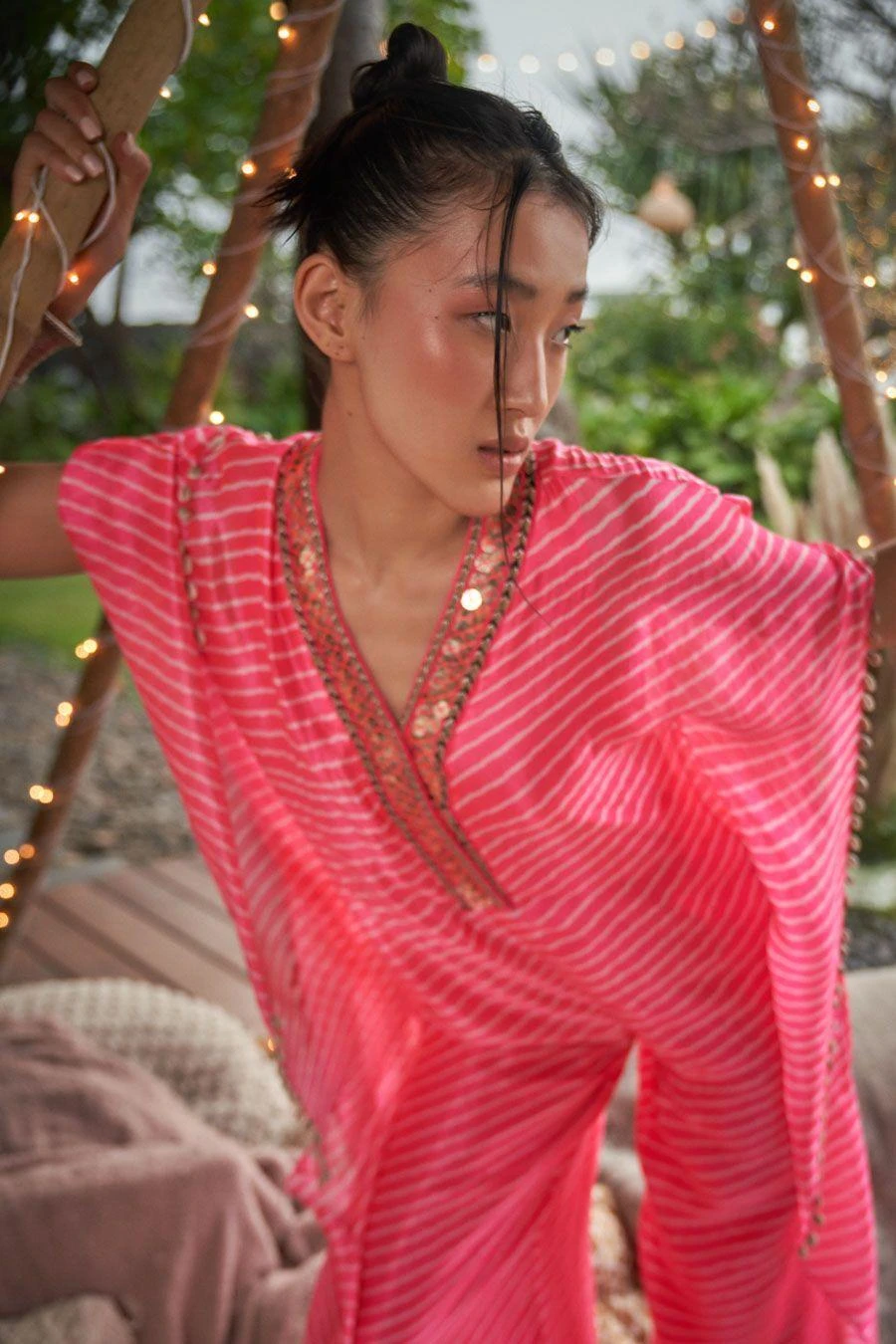 Surily G Neon Pink Embellished Jumpsuit 5 Surily G Neon Pink Embellished Jumpsuit - Image 3