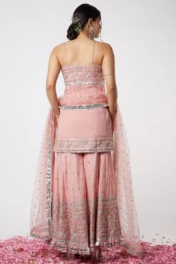 Gopi Vaid Pink Sleeveless Kurta & Sharara Set With Dupatta -Deals Haute Togs Store 115gv38 4