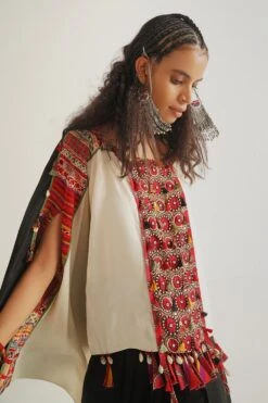 Aseem Kapoor Venika Double Colour Top -Deals Haute Togs Store 117asm16 5