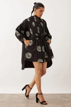 SNOB Rose Chevron Printed Betty Dress -Deals Haute Togs Store 11823sb1 3