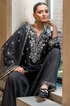 Tarun Tahiliani Black Chikanakari Sharara Set 8 Tarun Tahiliani Black Chikanakari Sharara Set -Deals Haute Togs Store 12623tt20 3