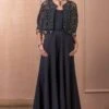 Tarun Tahiliani Black Cutwork Cape & Jumpsuit Set -Deals Haute Togs Store 12623tt21 1