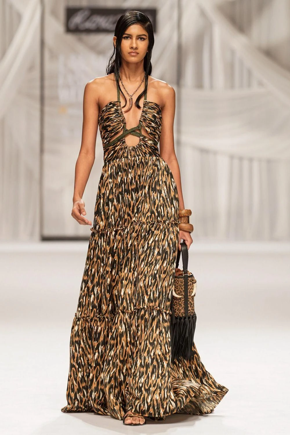 Rara Avis Olive Hand Woven Raffia Maxi Dress 3 Rara Avis Olive Hand Woven Raffia Maxi Dress