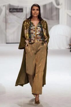 Rara Avis Antique Gold Metallic Pants