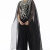 Richa Khemka Black Quilted Jumpsuit & Cape