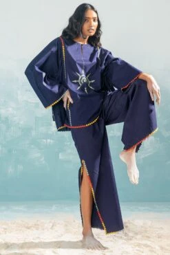 Ikai Navy Panelled Drawstring Top 9 Ikai Navy Panelled Drawstring Top -Deals Haute Togs Store 1411ik17 3