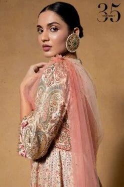 Tarun Tahiliani Pink Kashida Embroidered Sharara Set 9 Tarun Tahiliani Pink Kashida Embroidered Sharara Set -Deals Haute Togs Store 1411tt91 4
