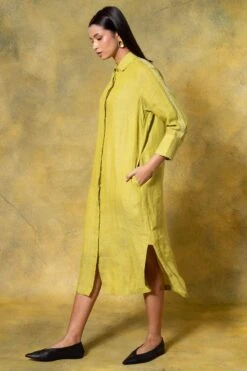 Divyam Mehta Green Buttoned Down Midi Dress 8 Divyam Mehta Green Buttoned Down Midi Dress -Deals Haute Togs Store 14423dm7 2