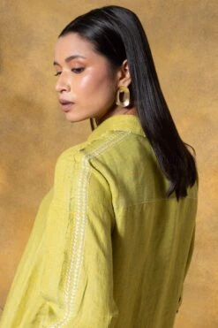 Divyam Mehta Green Buttoned Down Midi Dress 10 Divyam Mehta Green Buttoned Down Midi Dress -Deals Haute Togs Store 14423dm7 4