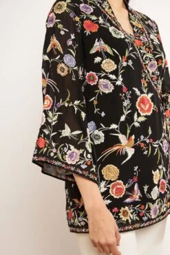 PATINE Black Gara Embroidered Wrap Shirt -Deals Haute Togs Store 14423pat14 3