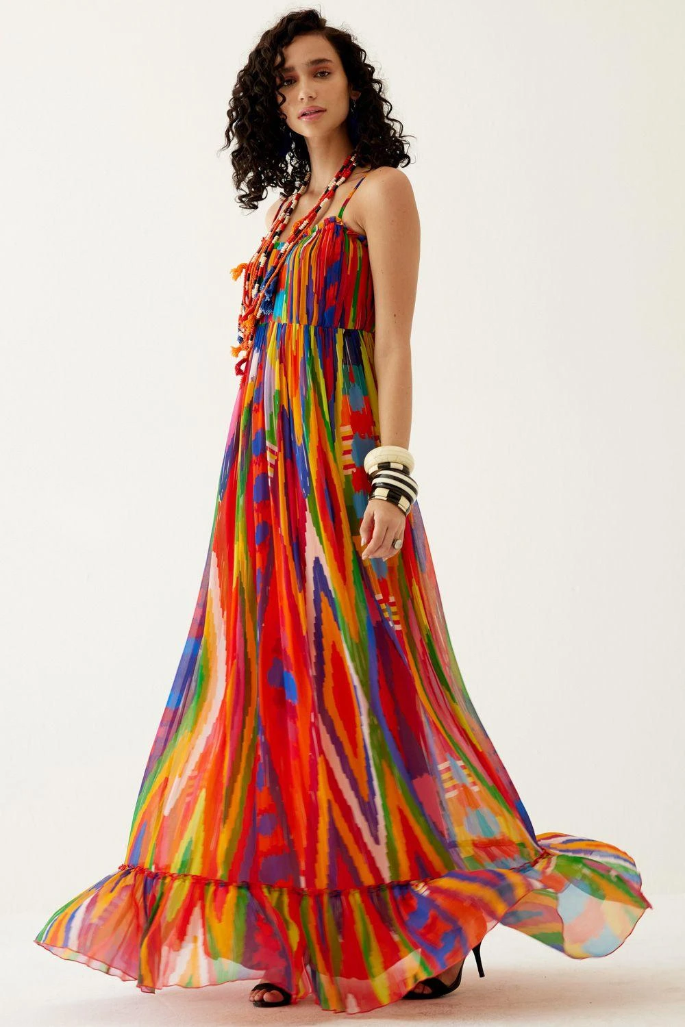Payal Jain Multicoloured Gathered Ruffle Dress 4 Payal Jain Multicoloured Gathered Ruffle Dress - Image 2