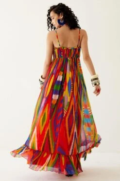 Payal Jain Multicoloured Gathered Ruffle Dress 11 Payal Jain Multicoloured Gathered Ruffle Dress -Deals Haute Togs Store 14623pj1 5