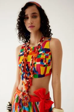 Payal Jain Red Printed Tiered Skirt -Deals Haute Togs Store 14623pj4 5