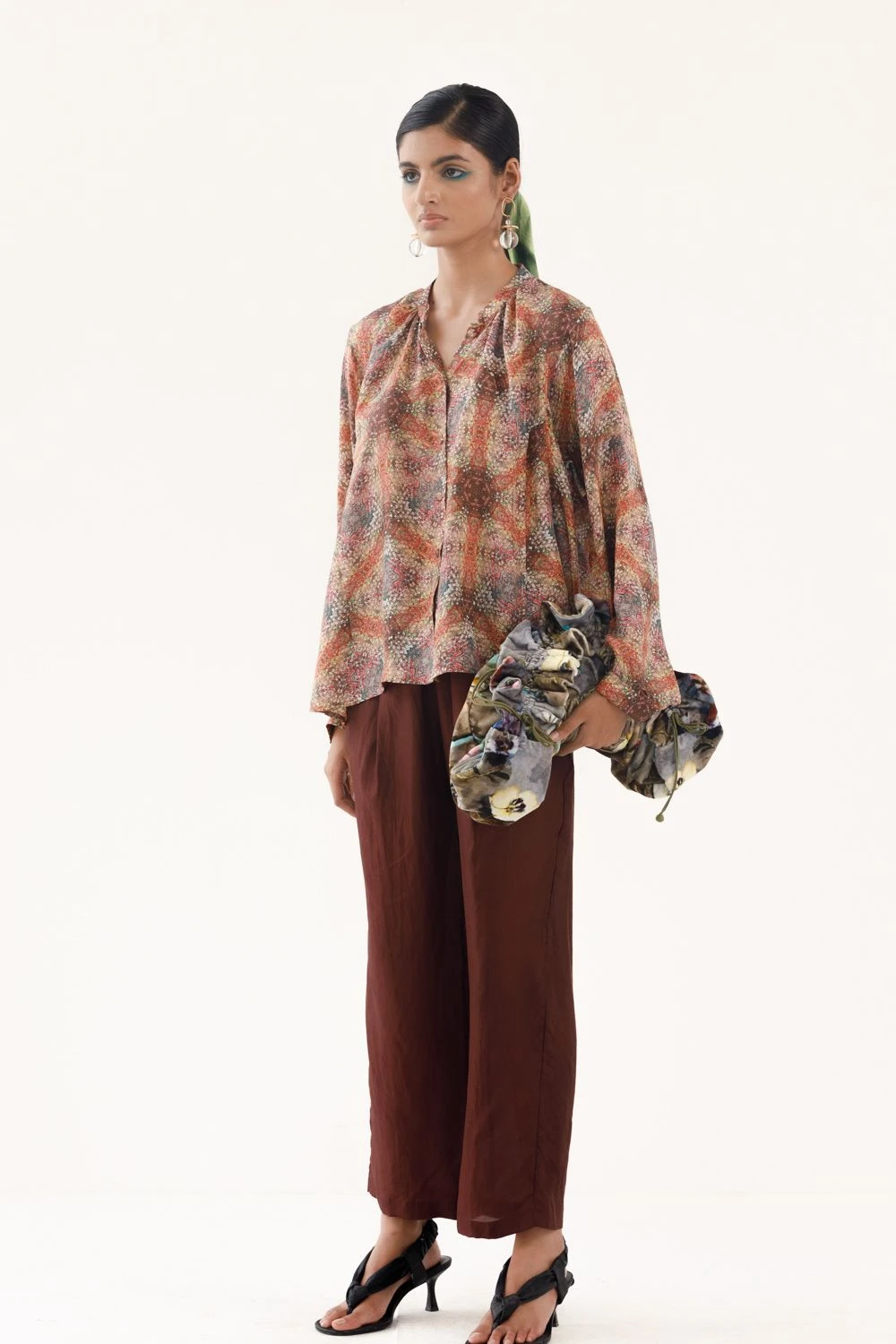 YAVI Sia Abstract Printed A-line Shirt 4 YAVI Sia Abstract Printed A-line Shirt - Image 2