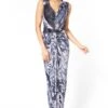 Amit Aggarwal Grey Metallic Draped Gown 2 Amit Aggarwal Grey Metallic Draped Gown -Deals Haute Togs Store 1511ag6 1