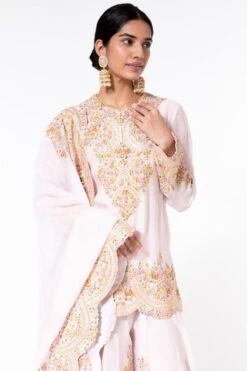 Anamika Khanna Pink Embroidered Sharara Set -Deals Haute Togs Store 1511ak5 4