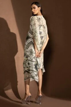 Abhishek Sharma Diffuse Geometrical Printed Dress 9 Abhishek Sharma Diffuse Geometrical Printed Dress -Deals Haute Togs Store 1511asp3 4