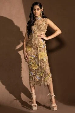 Abhishek Sharma Dusk Metallic Embroidered Dress -Deals Haute Togs Store 1511asw1 3