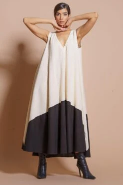 Stoique Black Dual Tone Dress -Deals Haute Togs Store 152sto10 3