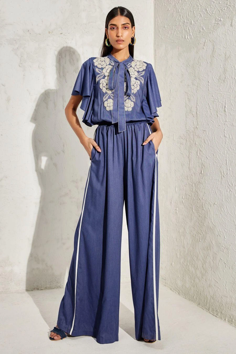 Namrata Joshipura Pearl Floral Embellished Jumpsuit 3 Namrata Joshipura Pearl Floral Embellished Jumpsuit