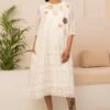 Arcvsh By Pallavi Singh Ivory Embellished & Checkered Dress