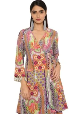 Payal Singhal Tribal Printed Wrap Tunic & Sharara Set -Deals Haute Togs Store 154ps35 4