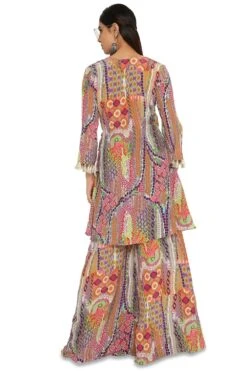 Payal Singhal Tribal Printed Wrap Tunic & Sharara Set -Deals Haute Togs Store 154ps35 5