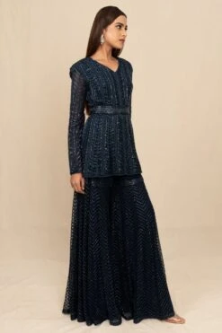 Ritika Mirchandani Navy Embellished Sharara Set -Deals Haute Togs Store 15523rm2 3
