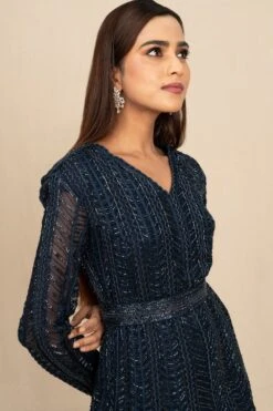 Ritika Mirchandani Navy Embellished Sharara Set -Deals Haute Togs Store 15523rm2 4