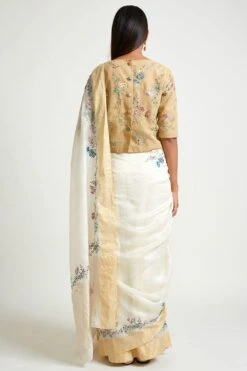 Payal Pratap Gold Cotton Handloom Embroidered Blouse -Deals Haute Togs Store 15rg 12b 4