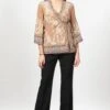 PATINE Brown Classic Wrap Top