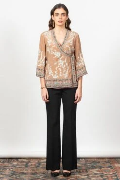 PATINE Brown Classic Wrap Top -Deals Haute Togs Store 16034 2