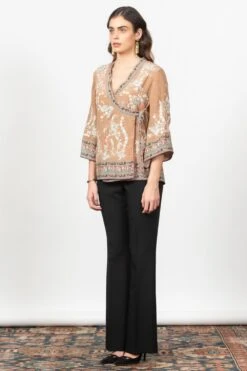 PATINE Brown Classic Wrap Top -Deals Haute Togs Store 16034 3